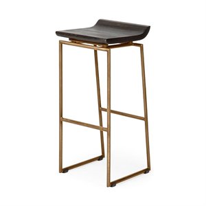 Maklaine 30.25&quot Bar Stool in Brown