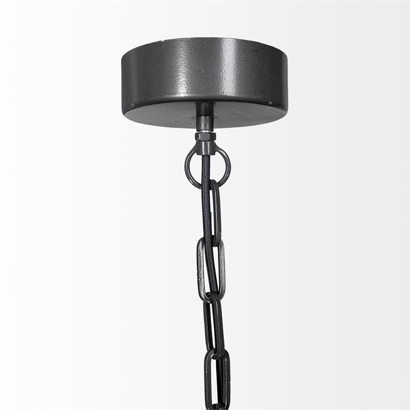 Maklaine Bead Bowl-Style 4 Bulb Chandelier in Black