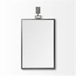 Maklaine Rectangular Metal Mirror in Gunmetal Gray