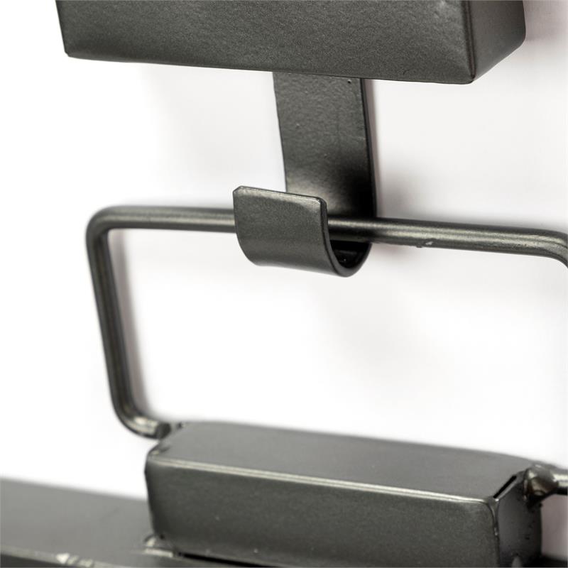 Maklaine Rectangular Metal Mirror in Gunmetal Gray