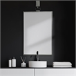 Maklaine Rectangular Metal Mirror in Gunmetal Gray