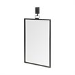 Maklaine Rectangular Metal Mirror in Gunmetal Gray