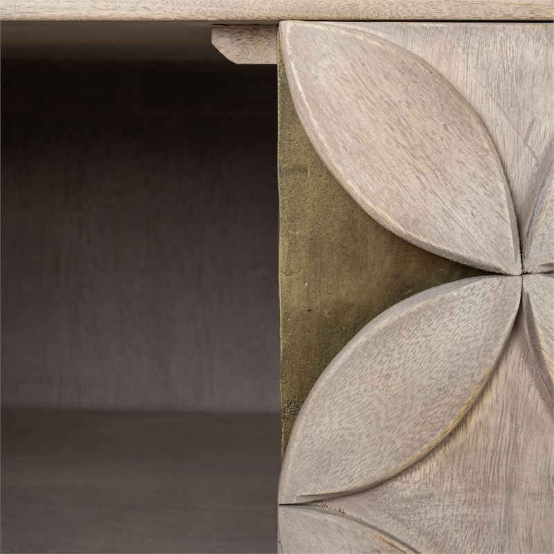 Maklaine 4 Cabinet Door Sideboard in Gold