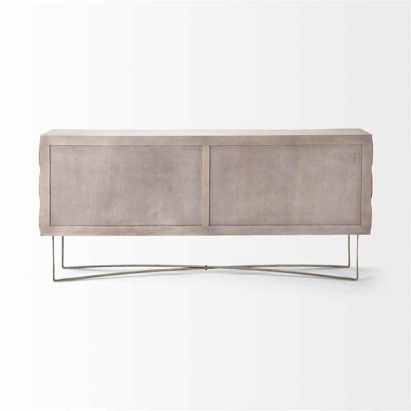Maklaine 4 Cabinet Door Sideboard in Gold