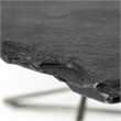 Maklaine Modern Metal Base Coffee Table in Black Slate