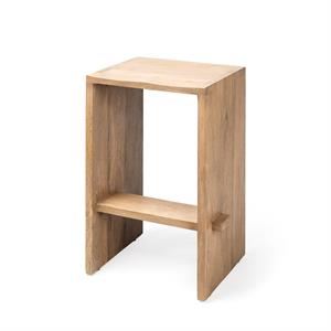 Maklaine 26&quot Seat Height Brown Wood Minimalist Inspired Counter Stool