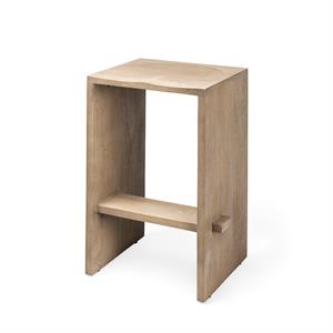 Maklaine 26&quot Seat Height Brown Wood Minimalist Inspired Counter Stool
