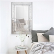 Maklaine Beveled Glass Mirror with Classic Etched Pattern Frame