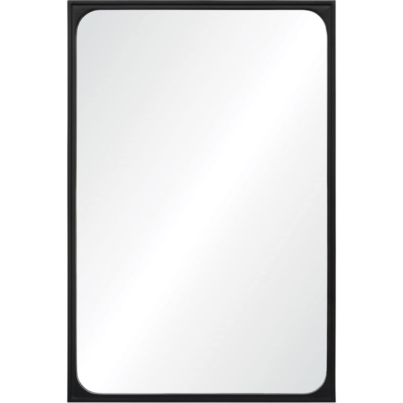 Maklaine Decorative Mirror in Black Powder Coated