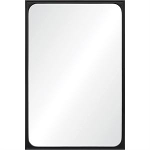 Maklaine Decorative Mirror in Black Powder Coated