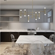 Maklaine Modern Ceiling Fixture in Gold plated Steel