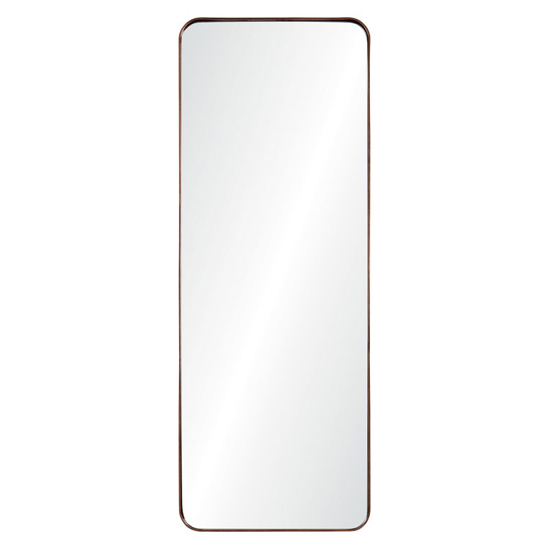Maklaine Modern Framed Rectangular Wall Mirror in Bronze Finish