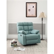 Maklaine Contemporary Fabric Rocker Recliner in Teal Turquoise