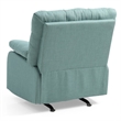 Maklaine Contemporary Fabric Rocker Recliner in Teal Turquoise