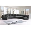 Maklaine 6-Piece Contemporary Velvet Modular Sectional in Gray