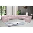 Maklaine 9-Piece Contemporary Velvet Modular Sectional in Pink