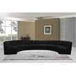 Maklaine 8-Piece Modular Contemporary Velvet Sectional Sofa in Black
