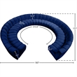 Maklaine 11-Piece Modular Contemporary Velvet Sectional Sofa - Navy