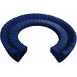 Maklaine 11-Piece Modular Contemporary Velvet Sectional Sofa - Navy