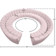Maklaine 12-Piece Contemporary Velvet Modular Sectional in Pink