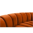 Maklaine 9-Piece Contemporary Velvet Modular Sectional in Mahogany