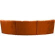 Maklaine 9-Piece Contemporary Velvet Modular Sectional in Mahogany