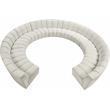 Maklaine 11-Piece Contemporary Velvet Modular Sectional in Cream