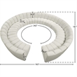 Maklaine 12-Piece Contemporary Velvet Modular Sectional in Cream