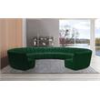 Maklaine 11-Piece Contemporary Velvet Modular Sectional in Green