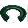 Maklaine 11-Piece Contemporary Velvet Modular Sectional in Green