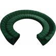 Maklaine 11-Piece Contemporary Velvet Modular Sectional in Green