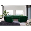 Maklaine 12-Piece Contemporary Velvet Modular Sectional in Green
