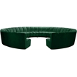 Maklaine 12-Piece Contemporary Velvet Modular Sectional in Green