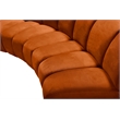 Maklaine 10-Piece Contemporary Velvet Modular Sectional in Mahogany