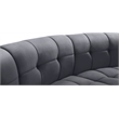 Maklaine 7-Piece Modular Contemporary Velvet Sectional Sofa in Gray