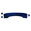 Maklaine 9-Piece Modular Contemporary Velvet Sectional Sofa - Navy