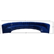 Maklaine 9-Piece Modular Contemporary Velvet Sectional Sofa - Navy