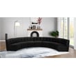 Maklaine 7-Piece Modular Contemporary Velvet Sectional Sofa in Black