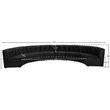Maklaine 8-Piece Modular Contemporary Velvet Sectional Sofa - Black