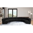 Maklaine 9-Piece Modular Contemporary Velvet Sectional Sofa in Black