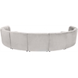 Maklaine 9-Piece Modular Contemporary Velvet Sectional Sofa in Cream