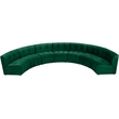 Maklaine 7-Piece Modular Contemporary Velvet Sectional Sofa in Green