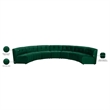 Maklaine 7-Piece Modular Contemporary Velvet Sectional Sofa in Green