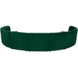Maklaine 9-Piece Modular Contemporary Velvet Sectional Sofa in Green