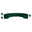 Maklaine 9-Piece Modular Contemporary Velvet Sectional Sofa in Green