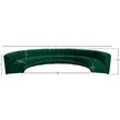 Maklaine 9-Piece Modular Contemporary Velvet Sectional Sofa in Green