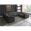 Maklaine Contemporary Standard Gray Velvet Modular Sectional Sofa