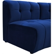 Maklaine 10-Piece Modular Contemporary Velvet Sectional Sofa in Navy
