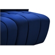 Maklaine 10-Piece Modular Contemporary Velvet Sectional Sofa in Navy