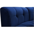 Maklaine 10-Piece Modular Contemporary Velvet Sectional Sofa in Navy